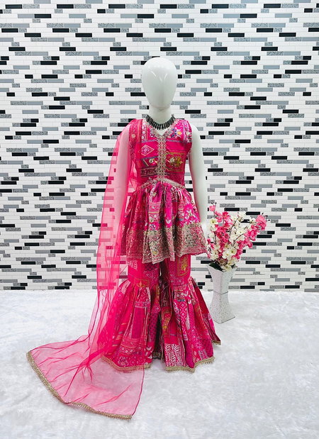 Oc 163 Satin With 5mm Sequans Embroidery Work Top With Sarara Dupatta Wholesale In India